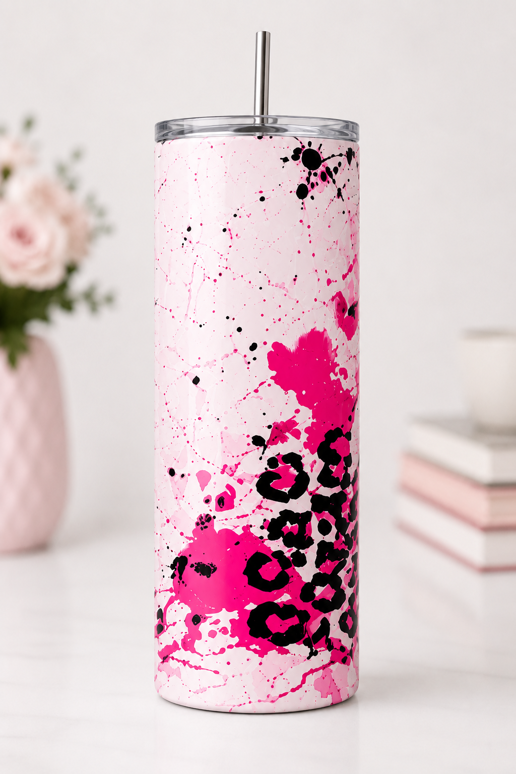 Coffee Chaos Real Mom Club tumbler back view